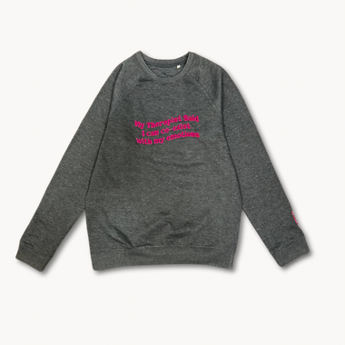 I Can Co-Exist With My Emotions embroidered organic sweatshirt